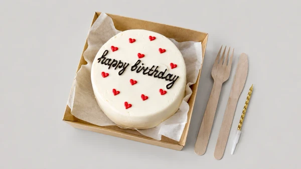 Бенто - торт "Happy Birthday с сердечками", изображение 2